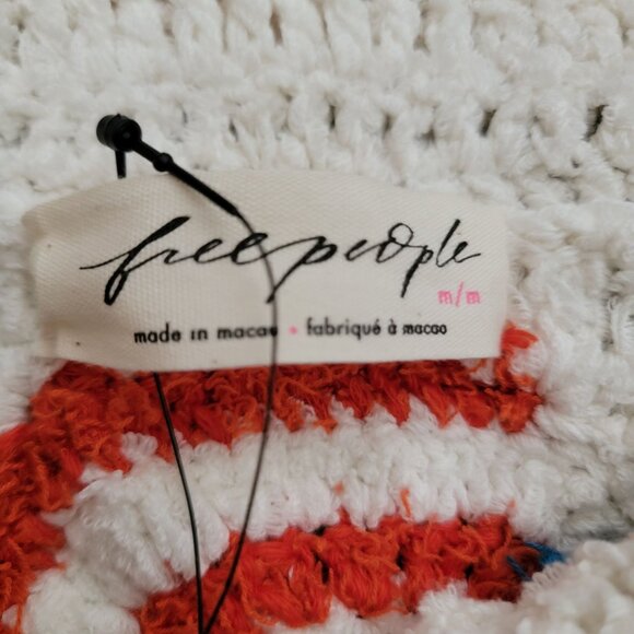 Free People Terry Towel Cardigan Womens M Grandma Vintage Whimsical Boho Hippie - Picture 7 of 9